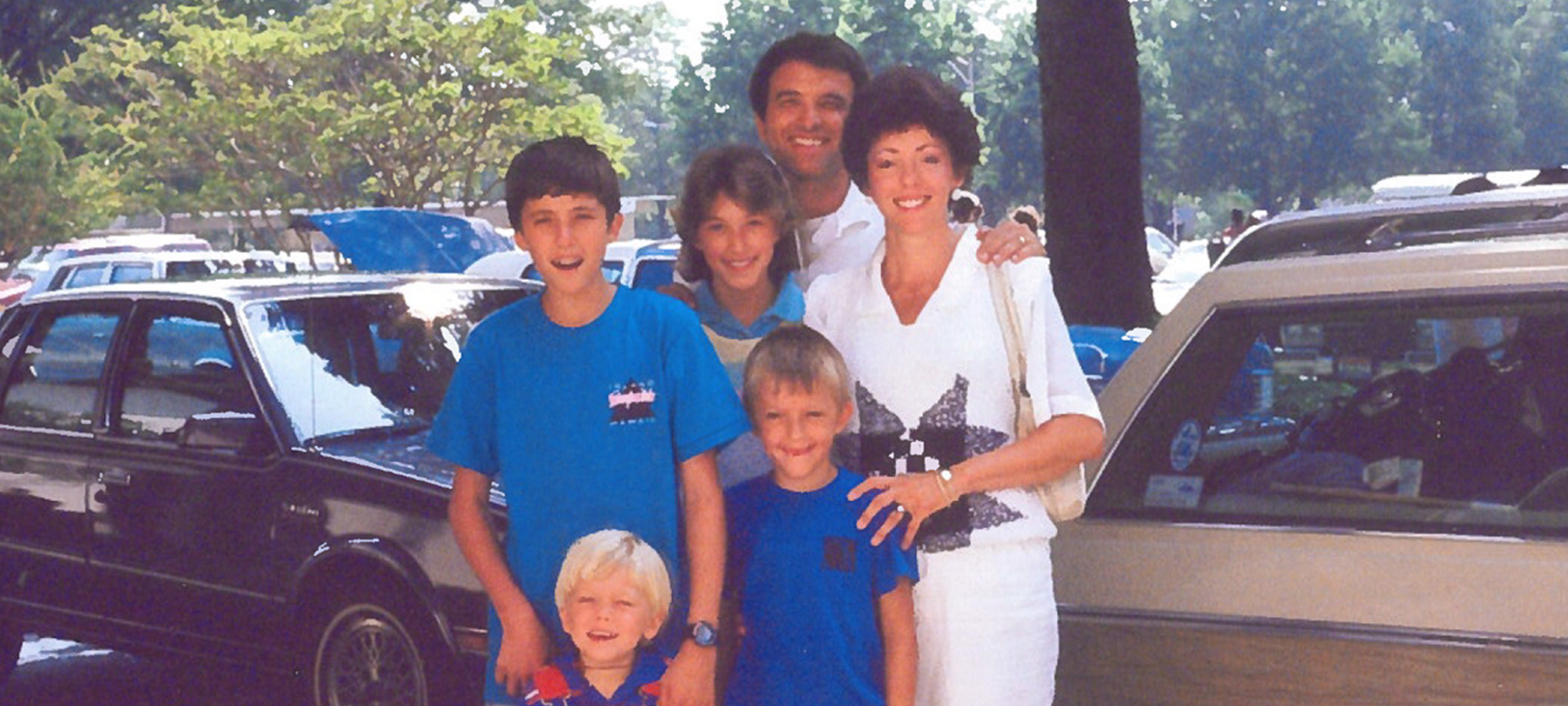 A vintage family photo of the founders of Greenleaf with their children