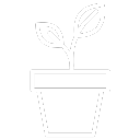 potted plant icon symbolizing Greenleaf's heritage starting as a greenhouse in 1975