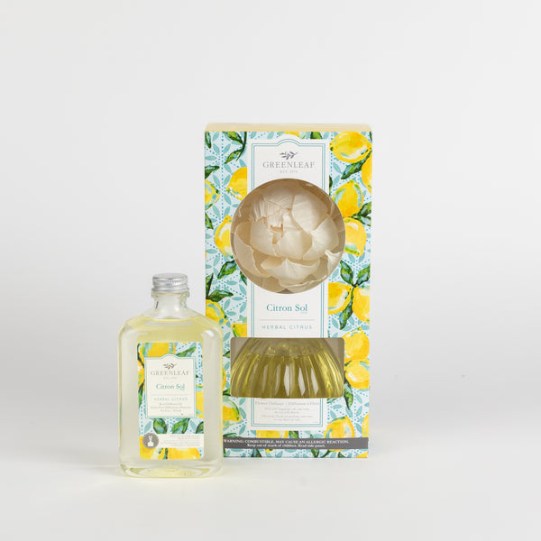 Citron Sol Flower Diffuser & Fragrance Oil Refill