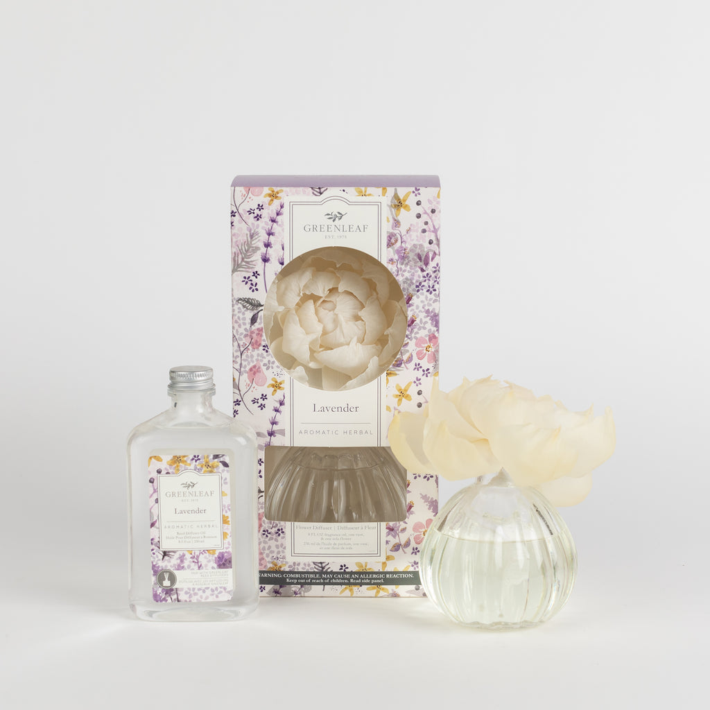 Lavender Flower Diffuser & Fragrance Oil Refill